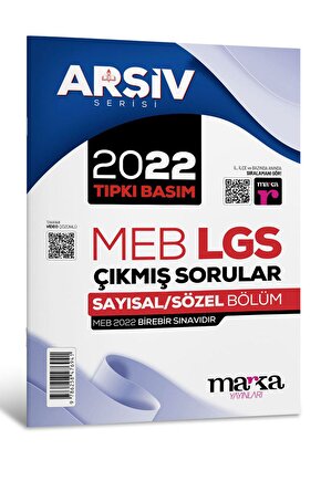 2022 LGS 8. Sınıf ARŞİV Serisi Tıpkı Basım Sayısal Sözel Çıkmış Sorular Tamamı Video Çözümlü Marka