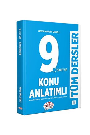 Editör Yayınları 9. Sınıf Vıp Tüm Dersler Konu Anlatımlı