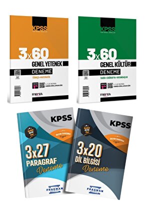 KPSS Genel Yetenek Genel Kültür 3x60 Deneme ve Paragraf Dil Bilgisi Deneme Seti (Toplam 12 Deneme)