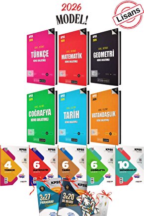 2026 Kpss Gygk Pegem Konu Anlatım Seti Türkçe Matematik Geo Tarih Coğrafya Vatandaşlık (4 HEDİYELİ)