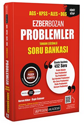 Ags Kpss Ales Dgs Ezberbozan Problemler Tamamı Çözümlü Soru Bankası