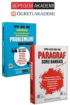 Pegem Kpss Ales Dgs Yks Sözel-sayısal Mantık Ve Muhakeme Problemleri Öğreti Paragraf Ezberbozan So