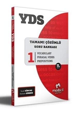 Yds Soru Bankası-1 Vocabulary Çözümlü 12. Baskı Yayınları