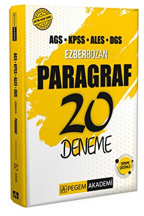 Ags Kpss Ales Dgs Ezberbozan Paragraf 20 Deneme