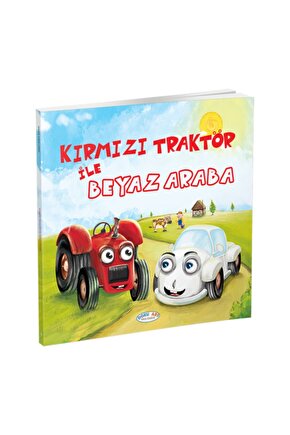 Kırmızı Traktör Ile Beyaz Araba