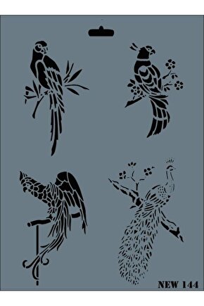 New Seri N-144 Stencil 35x25 Cm