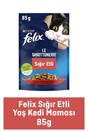 Sığır Etli Yaş Kedi Maması 85 gr