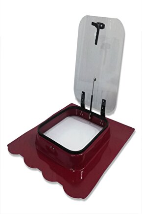 Shingle Amortisörlü Kırmızı Çatı Çıkış Kapağı