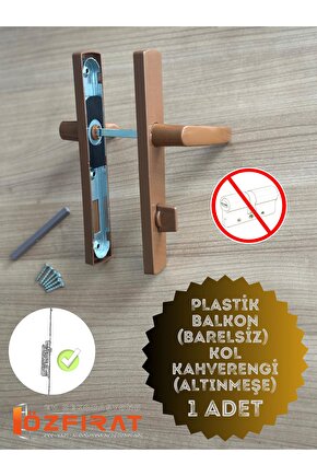 Pvc Pimapen Plastik Kapı Kolu Balkon Kahverengi(ALTINMEŞE) 1 Adet