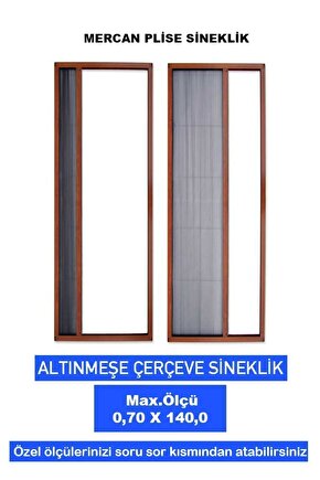 Mercan-plise Akordiyon Sürgülü Pencere Sineklikleri En-0.60 B0y-130.0