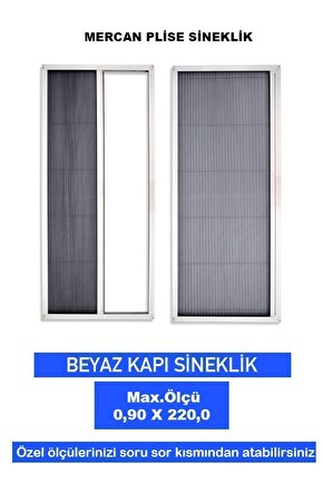 Mercan-plise Akordiyon Sürgülü Pencere Sineklikleri En-0.90 Boy-220.0