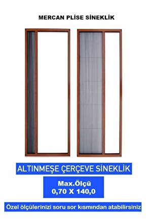 Mercan-plise Akordiyon Sürgülü Pencere Sineklikleri Özel Ölçülü Imalat En-140.0 Boy-180.0