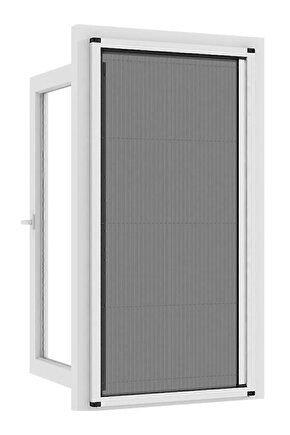 Plise Pileli Sürgülü Sineklik 0-90 X 0-210 Cm, Ahşap Kapı ,pimapen Kapı )pilise