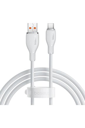 Pudding Serisi Hızlı Şarj Özellikli Type-c To Type-c 100w, 1,2m Beyaz