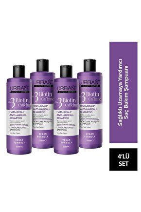 Expert Biotin ve Kafein Dökülme Karşıtı Şampuan Seti 4x350ml-vegan