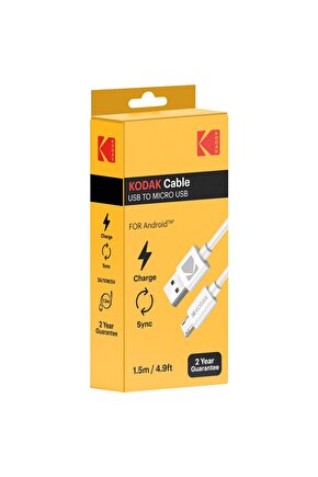 Android Için Mikro USB Şarj Kablosu Kaliteli Esnek Beyaz Hızlı Şarj 1 Metre Usb Kablo