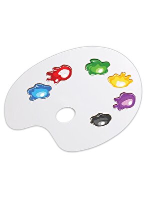 Sanatsal Oval Akrilik Düz Palet Yağlı Boya, Guaj Boya ve Akrilik Boya İçin İdeal 16 cm x 25 cm