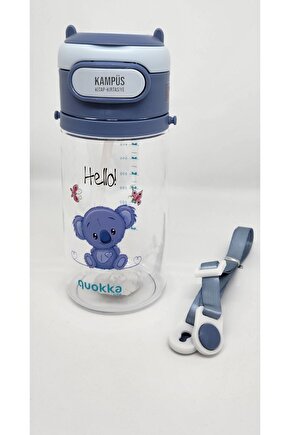 Quokka 450ml Mavi Pipetli Askılı Matara