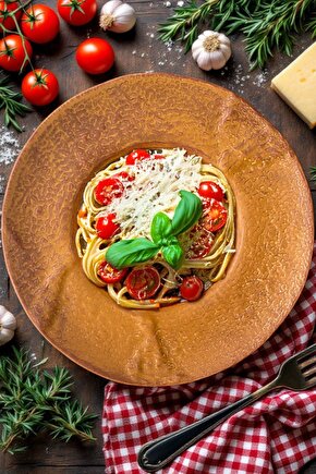Ruw Savana 24cm Porselen Makarna Tabağı ve Salata Tabağı