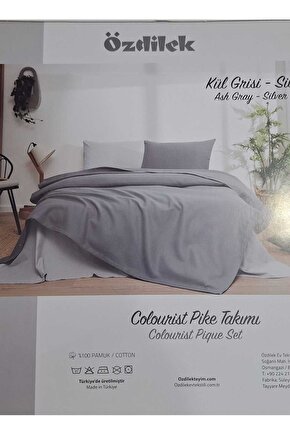 Colourist Kül Gri-Silver Çift Kişilik Pike Takımı