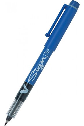V Sign Pen 2,0mm Imza Kalemi Mavi