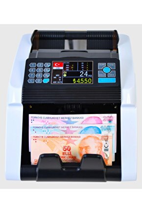 Mix1200 Tl Ve Euro Karışık, Dolar, Gbp Adet Şüpheli Para Kontrollü Ofis Tipi Para Sayma Makinesi