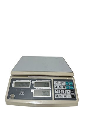 30 Kg Elektronik Terazi-yeni Tarihli-2025 Yeni Muayene-onaylı Mühürlü-fiyat Hesaplamalı Tartı