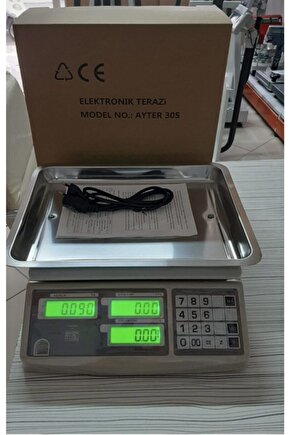 Onaylı Ayter 30s 30 Kg 5 gr Onaylı Fiyat Hesaplamalı Terazi-2025 Yeni Tarihli