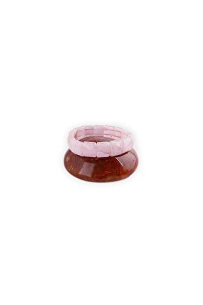 Pembe Kuvars Bileklik Model 2