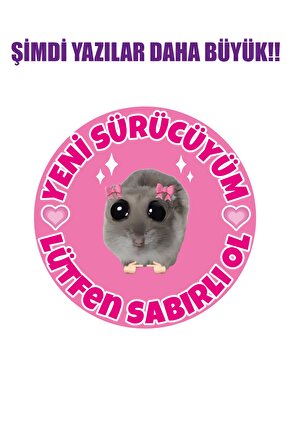 Acemi Sürücü Yeni Sürücü 16x16 Cm Su Geçirmez Yüksek Çözünürlüklü Sticker Araba Motor Sticker