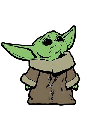 Baby Yoda Sticker 13,5x13,5 Cm Su Geçirmez Yüksek Çözünürlüklü Araba Laptop Oto Motor Kask Sticker