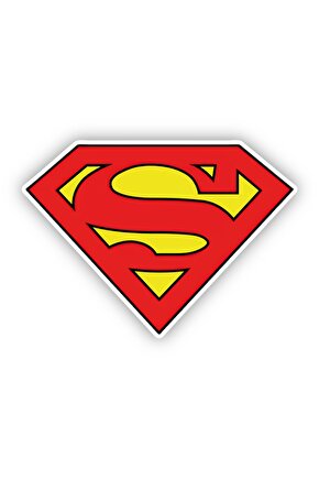 Superman Sticker 13,5x9,5 Cm Su Geçirmez Yüksek Çözünürlüklü Araba Laptop Oto Motor Kask Sticker