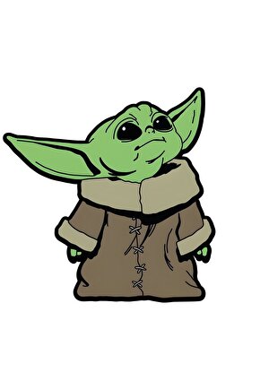 Baby Yoda Sticker 12x12 Cm Su Geçirmez Yüksek Çözünürlüklü Araba Laptop Oto Motorsiklet Kask Sticker