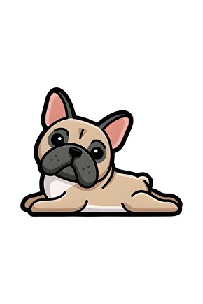 Sevimli Köpek Sticker 13x10 Cm Su Geçirmez Yüksek Çözünürlüklü Araba Laptop Oto Motor Kask Sticker