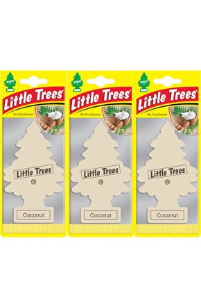 Little Trees Coconut (hindistan Cevizi) Oto Kokusu 3 Adet