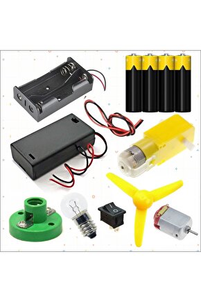 REDÜKTÖRLÜ MOTOR LAMBA ELEKTRİK FULL DENEY SETİ
