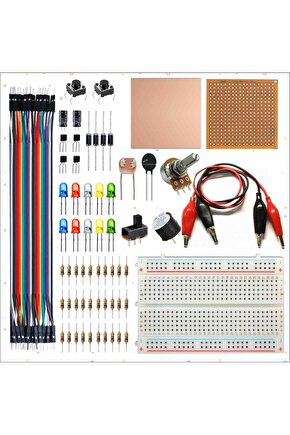SET1 BREADBOARD TEMEL ELEKTRONİK EĞİTİM SETİ
