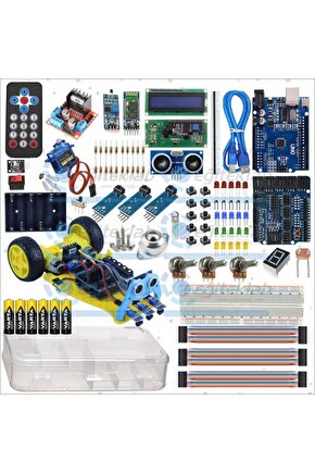 MESLEK LİSESİ ROBOTİK KODLAMA DERSİ ARDUİNO UYGULAMA EĞİTİM SETİ + ARAÇ KİTİ