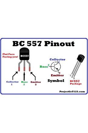 5 Adet Bc 557 Pnp Transistör