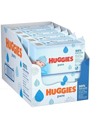 Huggies Pure Yenidoğan Hassas Islak Havlu 72 Yaprak 10lu Maxi Paket (720 Yaprak)