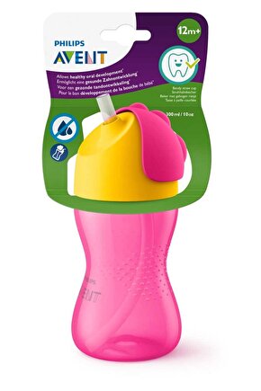 Pipetli Bardak 300 ml Kız Scf79802