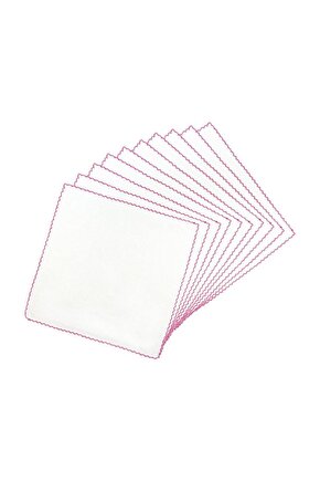 Çiftkat Penye Bebek Mendil 10lu - Pembe