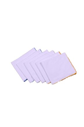 Penye Bebek Mendil Çiftkat 6lı Paket - Renkli