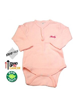 Uzun Kol Kaşkorse Badi (BODY) - Pembe 0-6 Ay