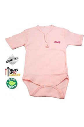 Yarım Kol Kaşkorse Badi Body Pembe 0-6 Ay