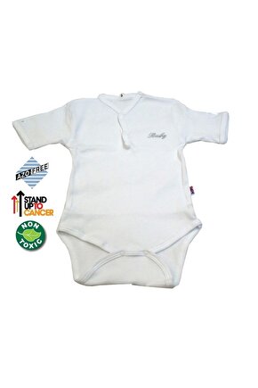 Yarım Kol Kaşkorse Badi (BODY) - Beyaz 6-12 Ay