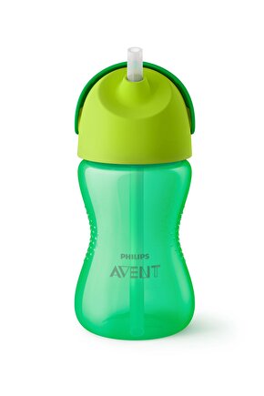 Yeşil Pipetli Bardak 300 ml Yeni Model