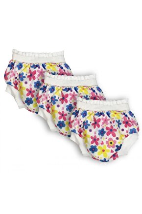 3lü Desenli Lüks Alıştırma Külodu No.1 10-15 Kg - Flowers