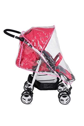 Bebek Arabası Yağmurluğu - Pembe