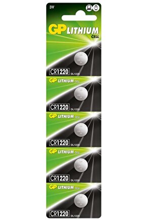 Cr1220-c5 3v Lityum Düğme Pil 5li Paket